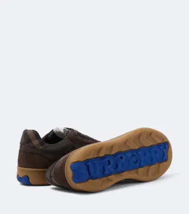 Burberry Check leather and suede sneakers | Thumbnail 2