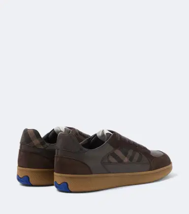 Burberry Check leather and suede sneakers | Thumbnail 6