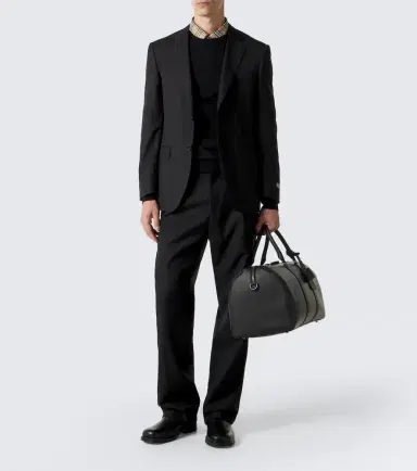 Burberry Check leather-trimmed duffel bag | Thumbnail 5