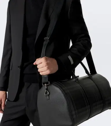 Burberry Check leather-trimmed duffel bag | Thumbnail 6