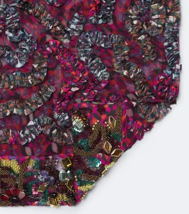 Dries Van Noten Embellished floral scarf | Thumbnail 2