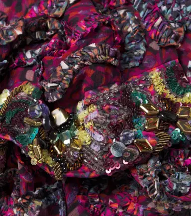 Dries Van Noten Embellished floral scarf | Thumbnail 3