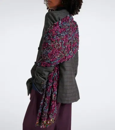 Dries Van Noten Embellished floral scarf | Thumbnail 5