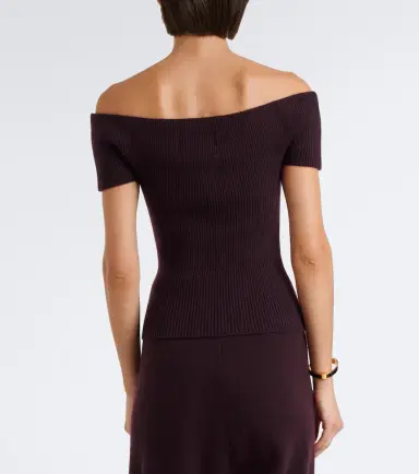 Extreme Cashmere N°381 Libra cashmere-blend off-shoulder top | Thumbnail 3 Extreme Cashmere N°381 Libra cashmere-blend off-shoulder top | Thumbnail 3