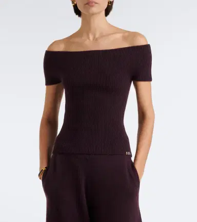 Extreme Cashmere N°381 Libra cashmere-blend off-shoulder top | Thumbnail 5 Extreme Cashmere N°381 Libra cashmere-blend off-shoulder top | Thumbnail 5