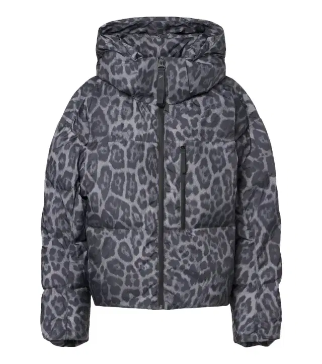 adidas by Stella McCartney Hooded leopard-print puffer jacket