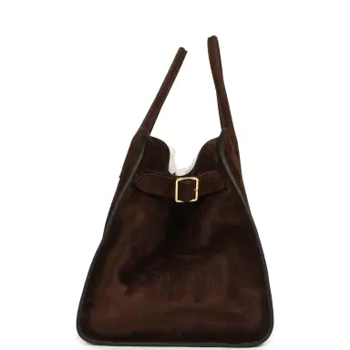 The Row The Row Soft Margaux 15 Bag Mocha Suede Gold Hardware | Thumbnail 3 The Row The Row Soft Margaux 15 Bag Mocha Suede Gold Hardware | Thumbnail 3