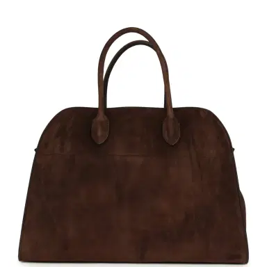 The Row The Row Soft Margaux 15 Bag Mocha Suede Gold Hardware | Thumbnail 4 The Row The Row Soft Margaux 15 Bag Mocha Suede Gold Hardware | Thumbnail 4