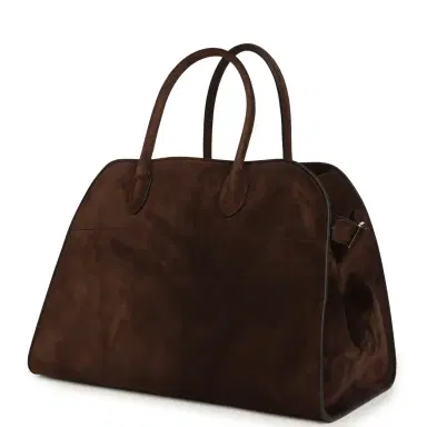 The Row The Row Soft Margaux 15 Bag Mocha Suede Gold Hardware | Thumbnail 5 The Row The Row Soft Margaux 15 Bag Mocha Suede Gold Hardware | Thumbnail 5