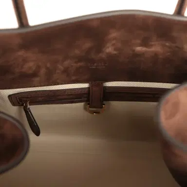 The Row The Row Soft Margaux 15 Bag Mocha Suede Gold Hardware | Thumbnail 10 The Row The Row Soft Margaux 15 Bag Mocha Suede Gold Hardware | Thumbnail 10