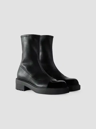 Giuseppe Zanotti Women's Cap Toe Leather Booties | Thumbnail 3