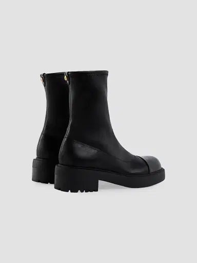 Giuseppe Zanotti Women's Cap Toe Leather Booties | Thumbnail 4