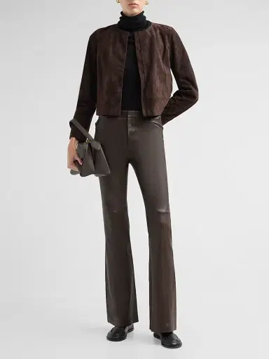 Vince Women's Suede Collarless Jacket | Thumbnail 2