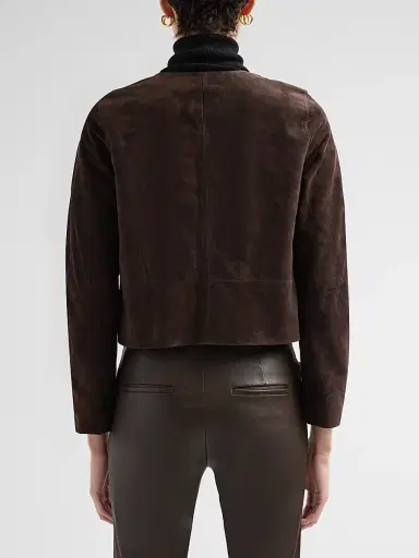Vince Women's Suede Collarless Jacket | Thumbnail 3