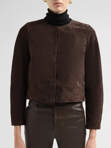 Vince Women's Suede Collarless Jacket | Thumbnail 5
