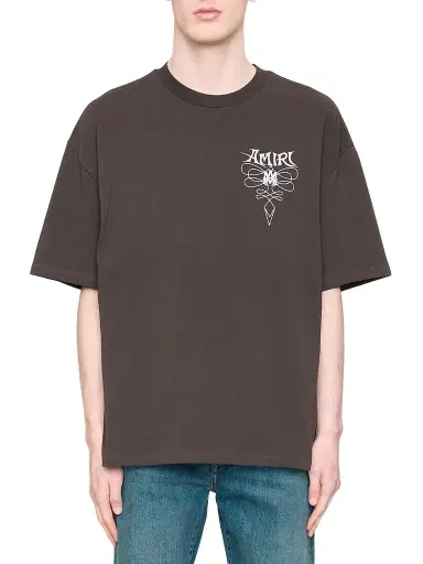 AMIRI Men's Lasso Oversized Cotton Crewneck T-Shirt | Thumbnail 1 AMIRI Men's Lasso Oversized Cotton Crewneck T-Shirt | Thumbnail 1