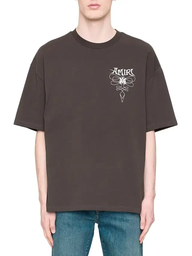 AMIRI Men's Lasso Oversized Cotton Crewneck T-Shirt