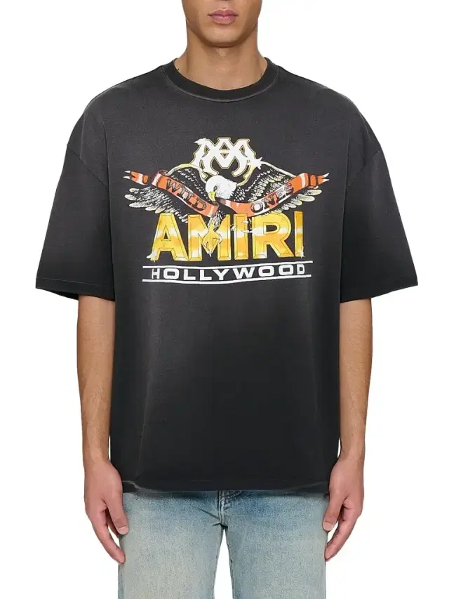 AMIRI Men's Eagle Vintage Skate Cotton Crewneck T-Shirt