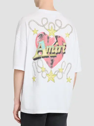 AMIRI Men's Heart Oversized Cotton T-Shirt | Thumbnail 3