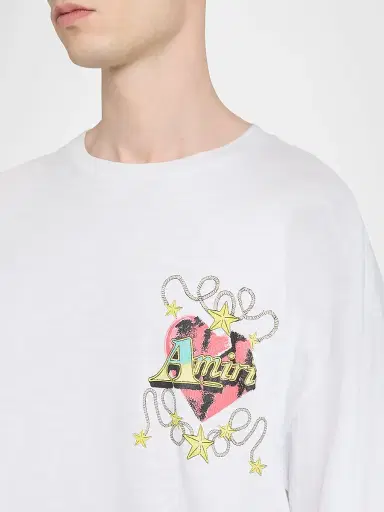 AMIRI Men's Heart Oversized Cotton T-Shirt | Thumbnail 5