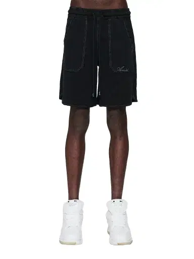 AMIRI Men's Script Linen-Blend Shorts | Thumbnail 1 AMIRI Men's Script Linen-Blend Shorts | Thumbnail 1