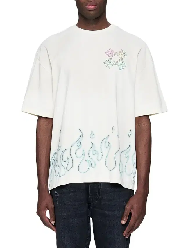 AMIRI Men's MA Quad Flames Skate Crewneck T-Shirt
