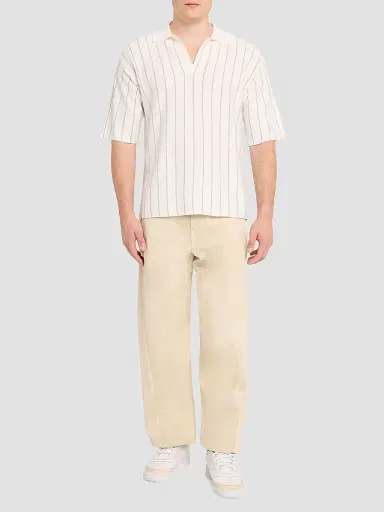 Helmut Lang Men's Striped Terry Polo Shirt | Thumbnail 2 Helmut Lang Men's Striped Terry Polo Shirt | Thumbnail 2