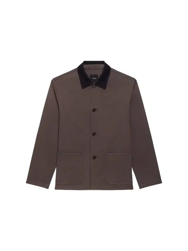 Theory Men's Corduroy-Collar Cotton Twill Jacket