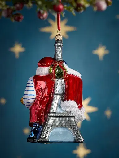 Glassware Art Studio Parisian Santa Glass Ornament | Thumbnail 2 Glassware Art Studio Parisian Santa Glass Ornament | Thumbnail 2