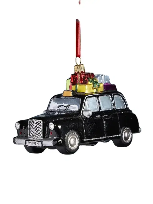 Glassware Art Studio London Taxi Glass Ornament