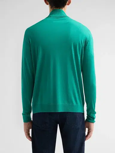 Kiton Men's Wool Mock Turtleneck Sweater | Thumbnail 3 Kiton Men's Wool Mock Turtleneck Sweater | Thumbnail 3