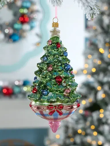 Glassware Art Studio Christmas Tree Glass Ornament | Thumbnail 1 Glassware Art Studio Christmas Tree Glass Ornament | Thumbnail 1