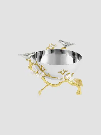 Michael Aram Lovebirds Silver & Gold Nut Bowl | Thumbnail 3 Michael Aram Lovebirds Silver & Gold Nut Bowl | Thumbnail 3