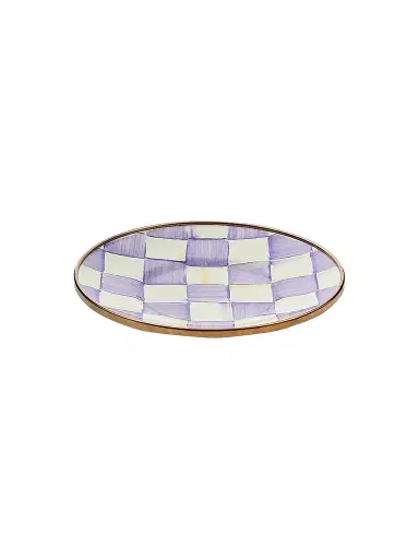 MacKenzie-Childs Violet Check Saucer | Thumbnail 1 MacKenzie-Childs Violet Check Saucer | Thumbnail 1