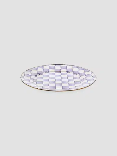 MacKenzie-Childs Violet Check Serving Platter | Thumbnail 2 MacKenzie-Childs Violet Check Serving Platter | Thumbnail 2