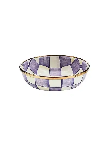 MacKenzie-Childs Violet Check Relish Dish | Thumbnail 1 MacKenzie-Childs Violet Check Relish Dish | Thumbnail 1