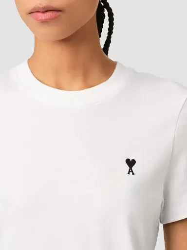 AMI PARIS Women's Logo Cotton T-Shirt | Thumbnail 5 AMI PARIS Women's Logo Cotton T-Shirt | Thumbnail 5