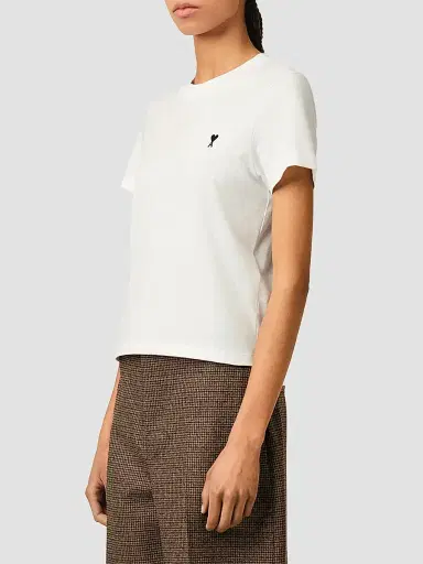 AMI PARIS Women's Logo Cotton T-Shirt | Thumbnail 6 AMI PARIS Women's Logo Cotton T-Shirt | Thumbnail 6