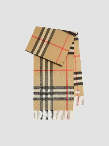 Burberry Women's Embellished Check Cashmere Scarf | Thumbnail 2