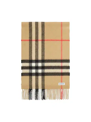 Burberry Women's Embellished Check Cashmere Scarf | Thumbnail 1