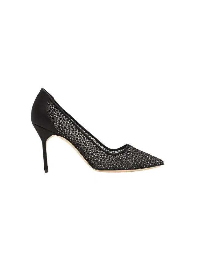 Manolo Blahnik Women's Polka Dot Mesh Stiletto Pumps