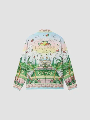 Casablanca Men's x Ladurée Printed Silk Shirt | Thumbnail 2