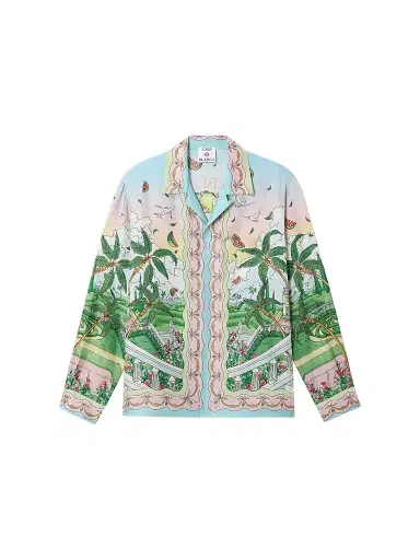 Casablanca Men's x Ladurée Printed Silk Shirt | Thumbnail 1
