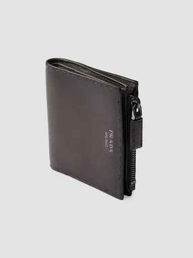 Prada Men's Small Leather Wallet | Thumbnail 4 Prada Men's Small Leather Wallet | Thumbnail 4