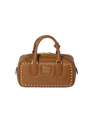 Miu Miu Women's Arcadie Studded Leather Top Handle Bag | Thumbnail 1 Miu Miu Women's Arcadie Studded Leather Top Handle Bag | Thumbnail 1