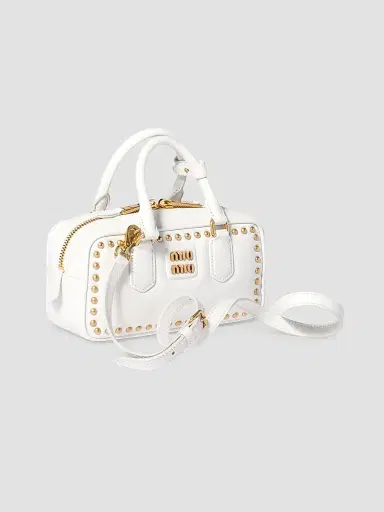 Miu Miu Women's Arcadie Studded Leather Top Handle Bag | Thumbnail 2 Miu Miu Women's Arcadie Studded Leather Top Handle Bag | Thumbnail 2