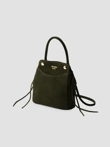 Prada Women's Carry Mini Suede Handbag | Thumbnail 2 Prada Women's Carry Mini Suede Handbag | Thumbnail 2