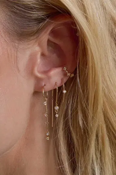 Zoë Chicco Diamond Dash Ear Cuff | Thumbnail 2