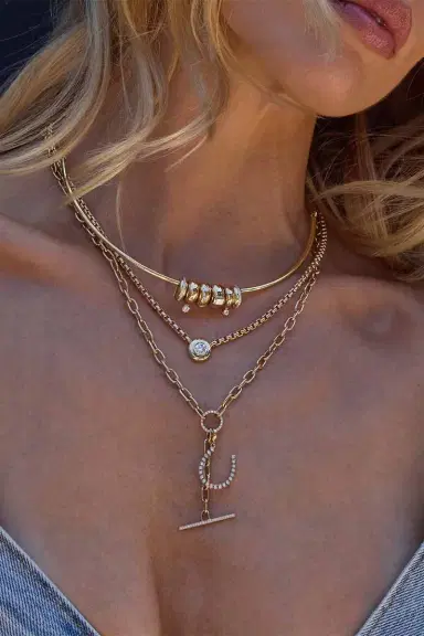 Zoë Chicco Diamond Slider Bead Choker Collar Necklace | Thumbnail 2