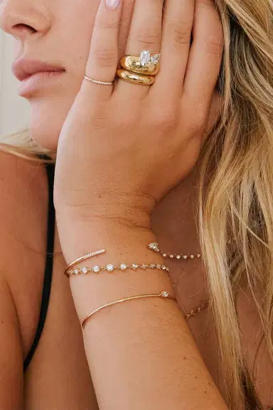 Zoë Chicco Diamond Linked Graduated Tennis Bracelet | Thumbnail 2 Zoë Chicco Diamond Linked Graduated Tennis Bracelet | Thumbnail 2